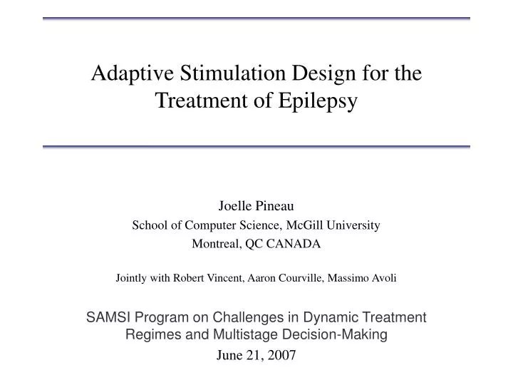 adaptive stimulation design for the treatment of epilepsy