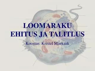 loomaraku ehitus ja talitlus