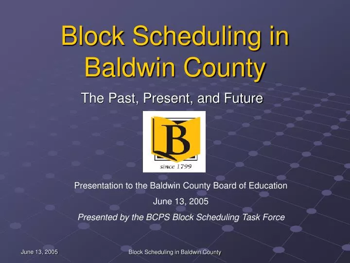 block scheduling in baldwin county