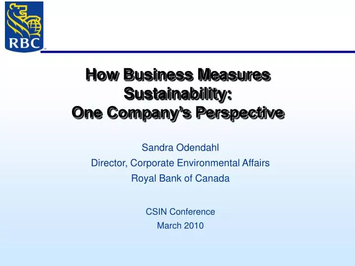 how business measures sustainability one company s perspective