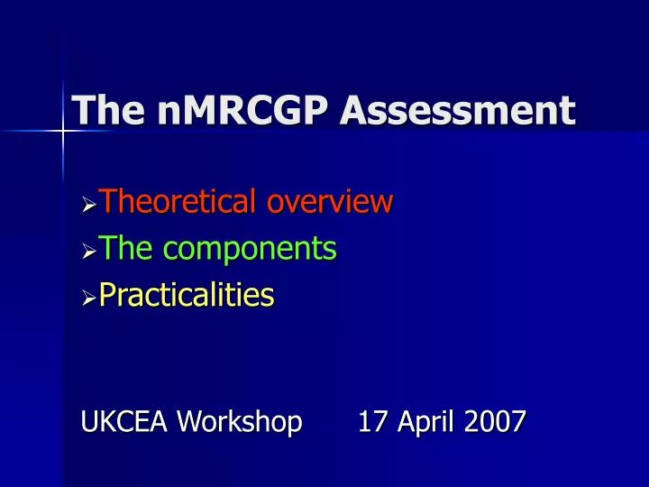 the nmrcgp assessment