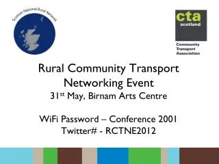 Rural Community Transport Networking Event