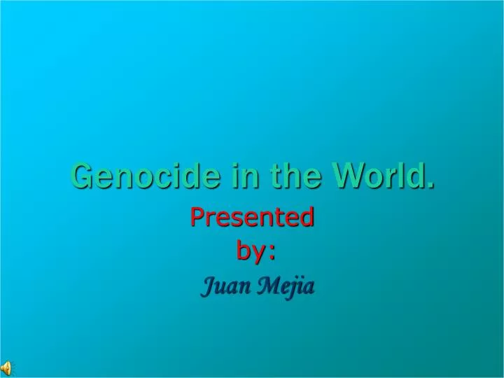 genocide in the world