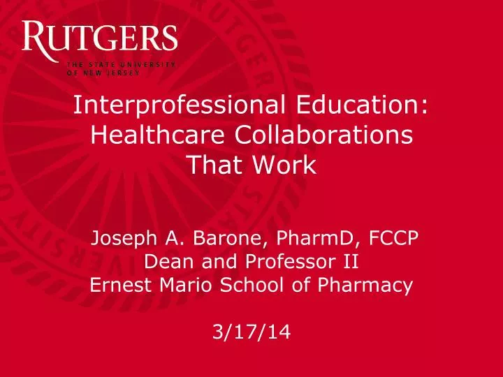 interprofessional education healthcare collaborations that work