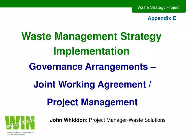 waste management strategy implementation