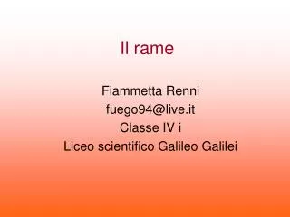 il rame