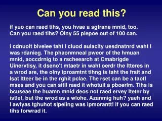 Can you read this?