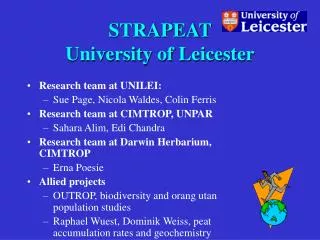 STRAPEAT University of Leicester