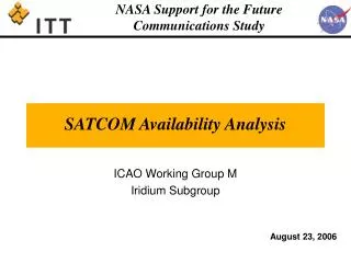 SATCOM Availability Analysis
