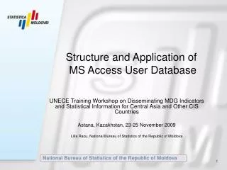 Structure and Application of MS Access User Database