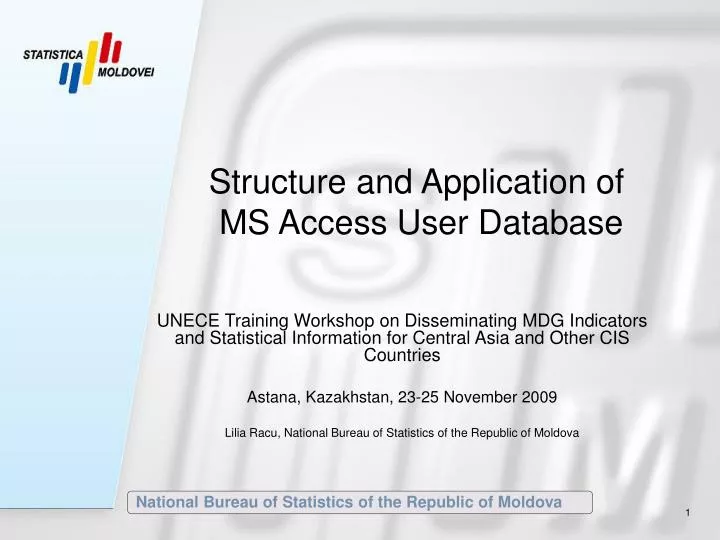 structure and application of ms access user database