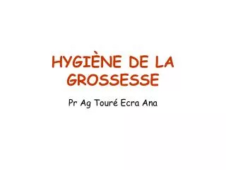 hygi ne de la grossesse