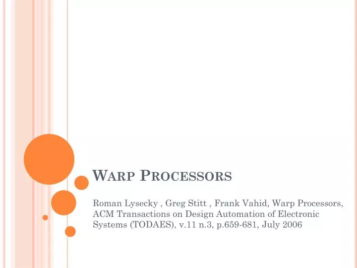 warp processors