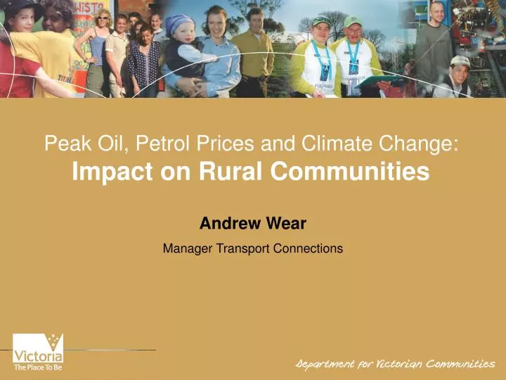 peak oil petrol prices and climate change impact on rural communities