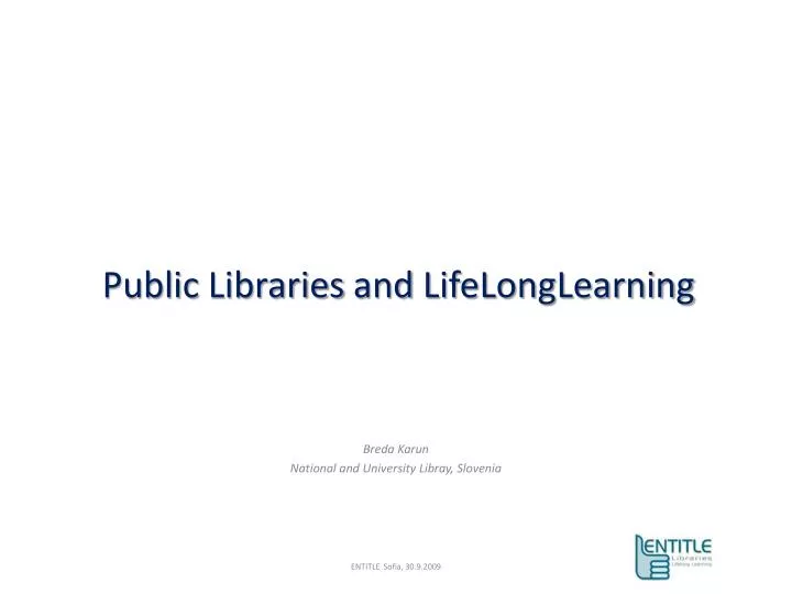 public libraries and lifelonglearning
