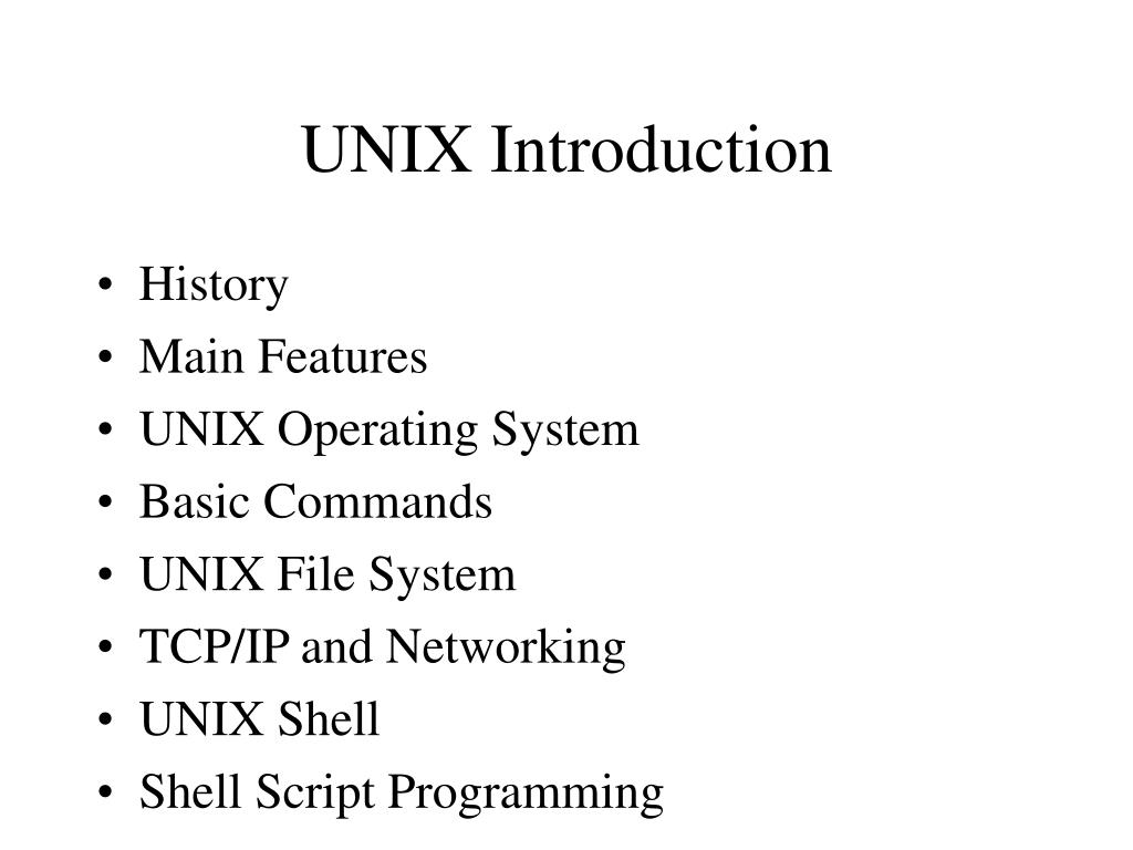 PPT - UNIX Introduction PowerPoint Presentation, free download - ID:5140562