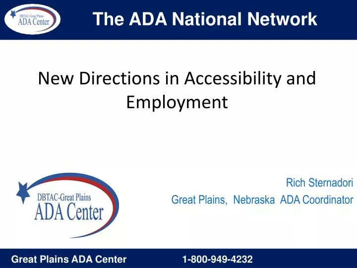 new directions in accessibility and employment