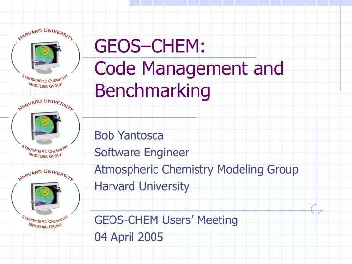 geos chem code management and benchmarking