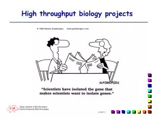 High throughput biology projects