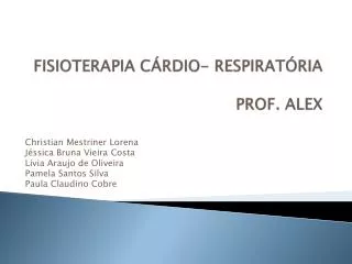 fisioterapia c rdio respirat ria prof alex