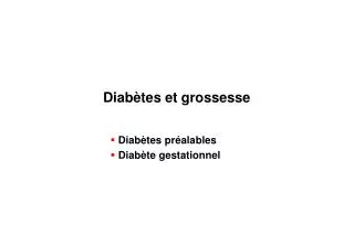 diab tes et grossesse