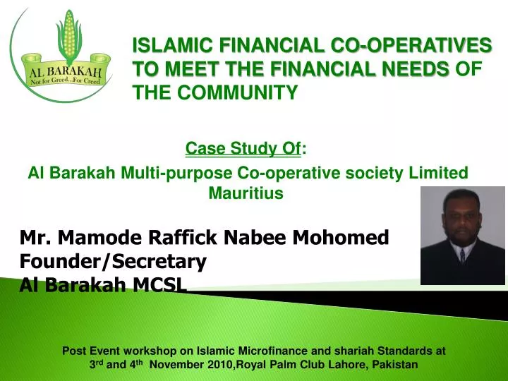 mr mamode raffick nabee mohomed founder secretary al barakah mcsl