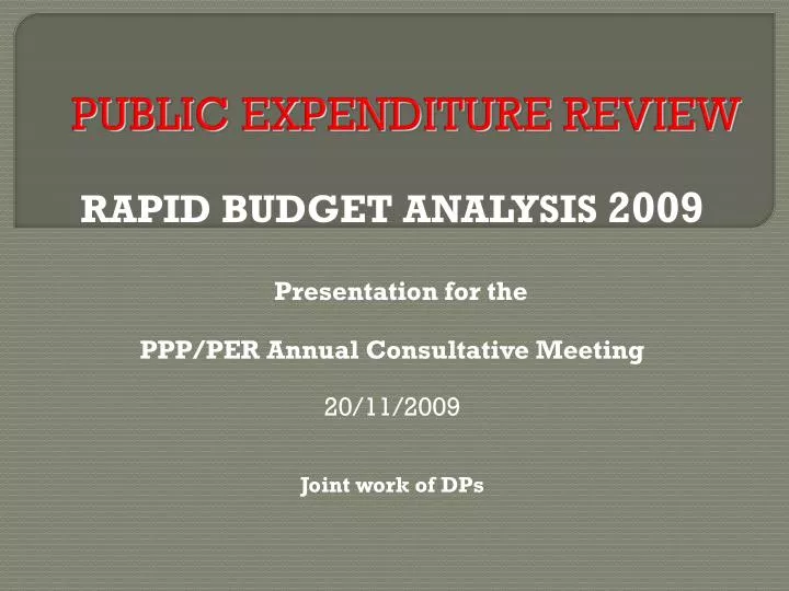 public expenditure review