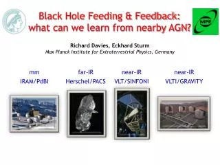 Richard Davies, Eckhard Sturm Max Planck Institute for Extraterrestrial Physics, Germany