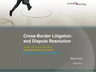 Cross-Border Litigation and Dispute Resolution