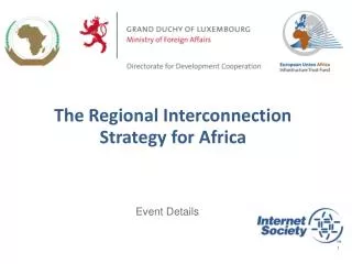 The Regional Interconnection Strategy for Africa