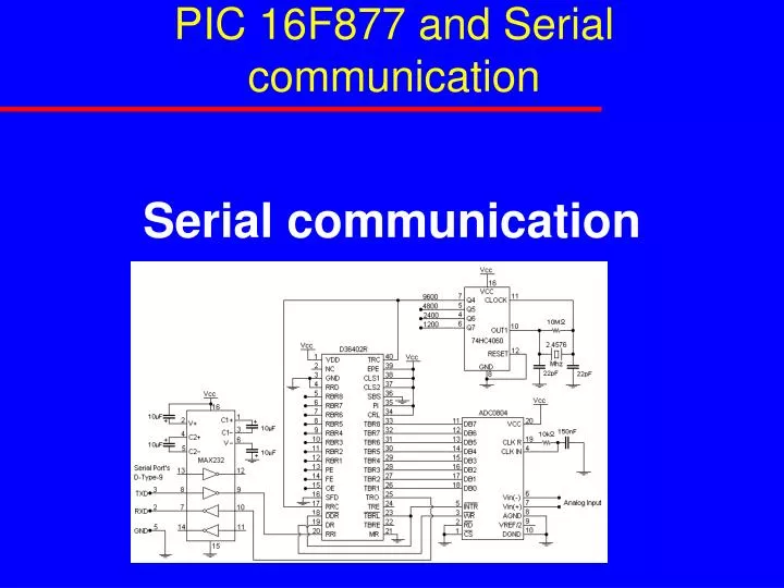 pic 16f877 and serial communication