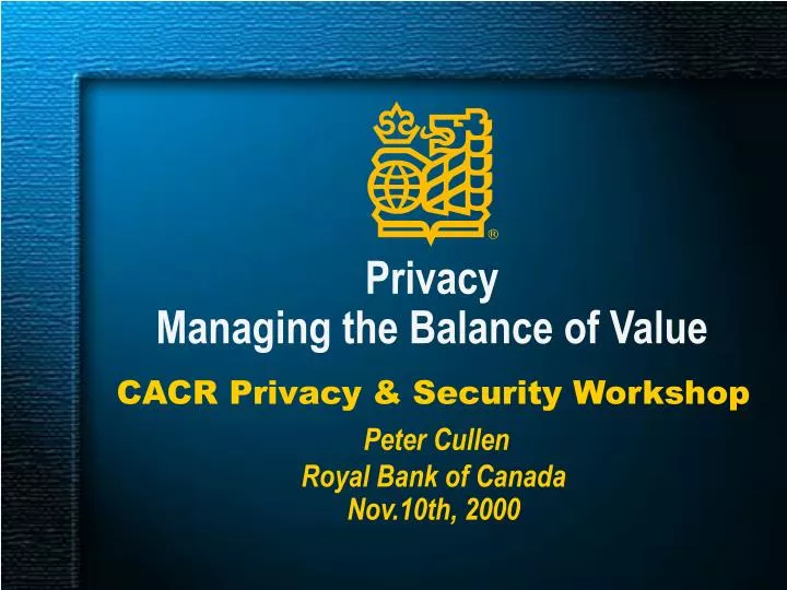 privacy managing the balance of value