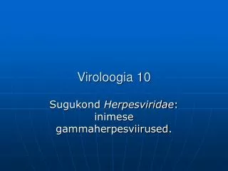viroloogia 10