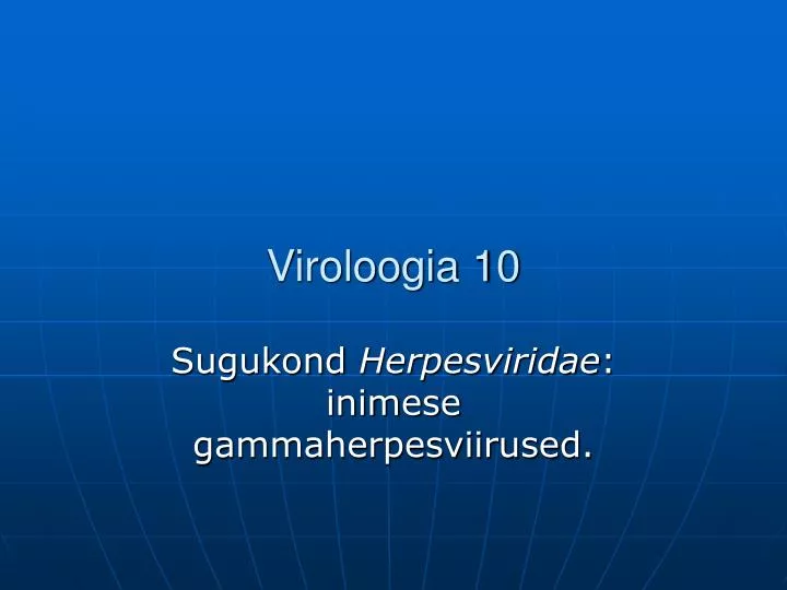 viroloogia 10