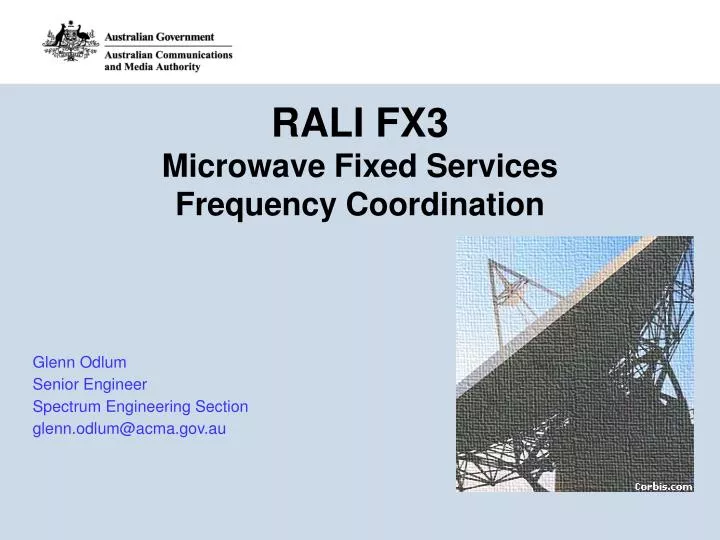 rali fx3 microwave fixed services frequency coordination