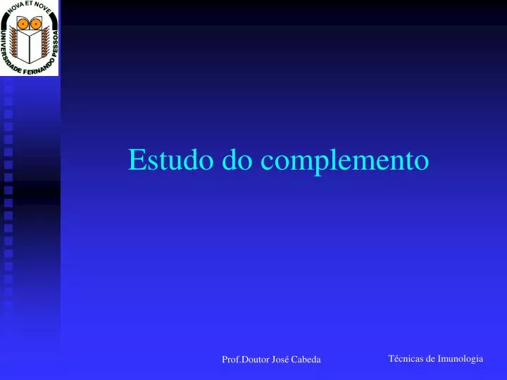 estudo do complemento