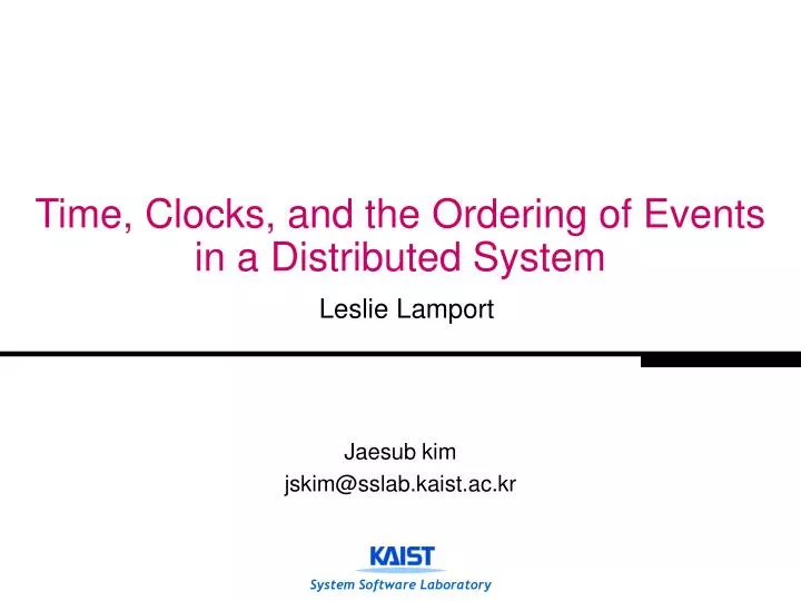 time clocks and the ordering of events in a distributed system leslie lamport
