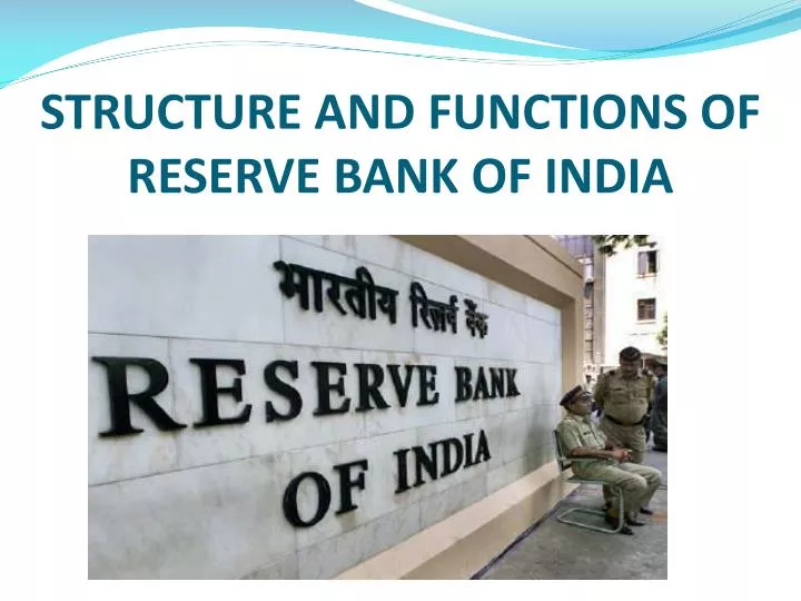 structure and functions of reserve bank of india