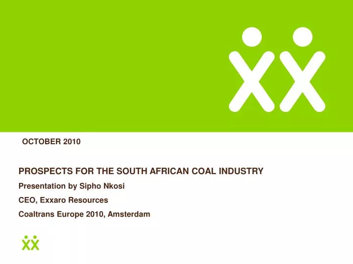 Ppt - Prospects For The South African Coal Industry Presentation By 