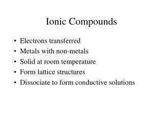 Ionic Compounds