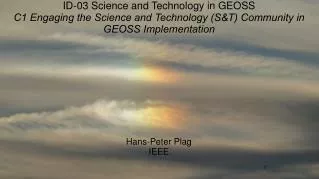 ID-03 Science and Technology in GEOSS