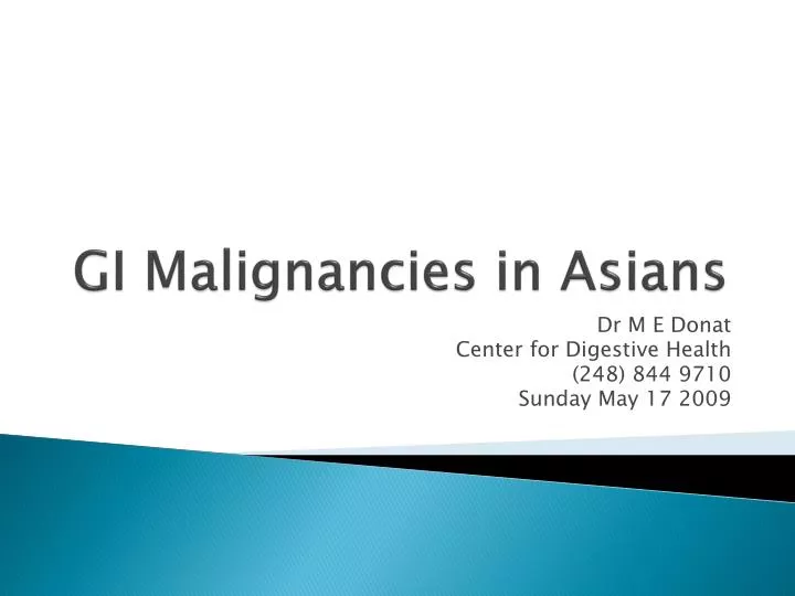 gi malignancies in asians