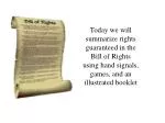 The Bill of Rights - slide 1