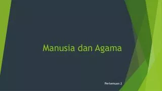 manusia dan agama