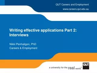 Writing effective applications Part 2: Interviews