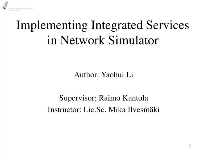 implementing integrated services in network simulator