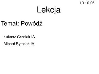 lekcja