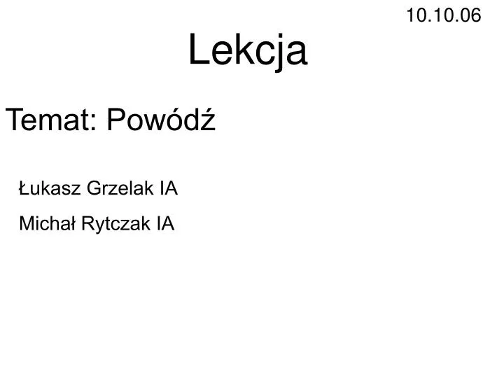 lekcja