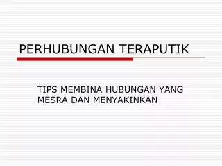 perhubungan teraputik