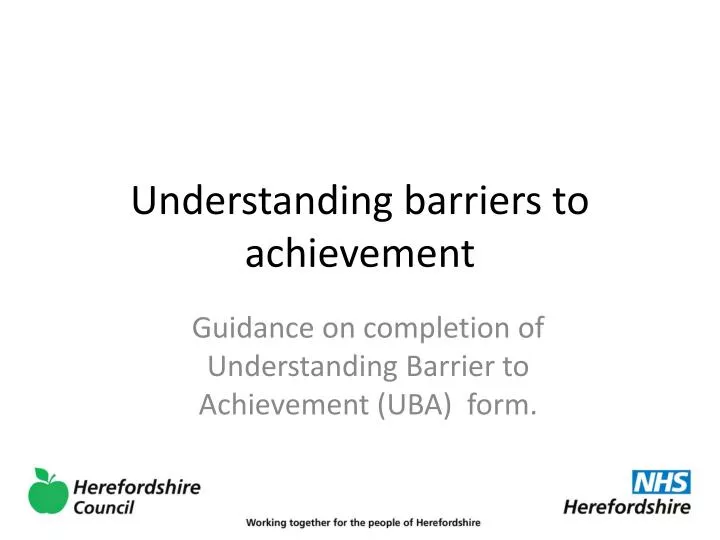 understanding barriers to achievement